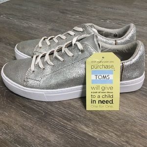 Brand New TOMS Metallic Sneakers